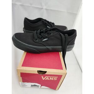 Vans Atwood Canvas Big Kid Shoes – Size 2.0 – New With Box – Black / Black